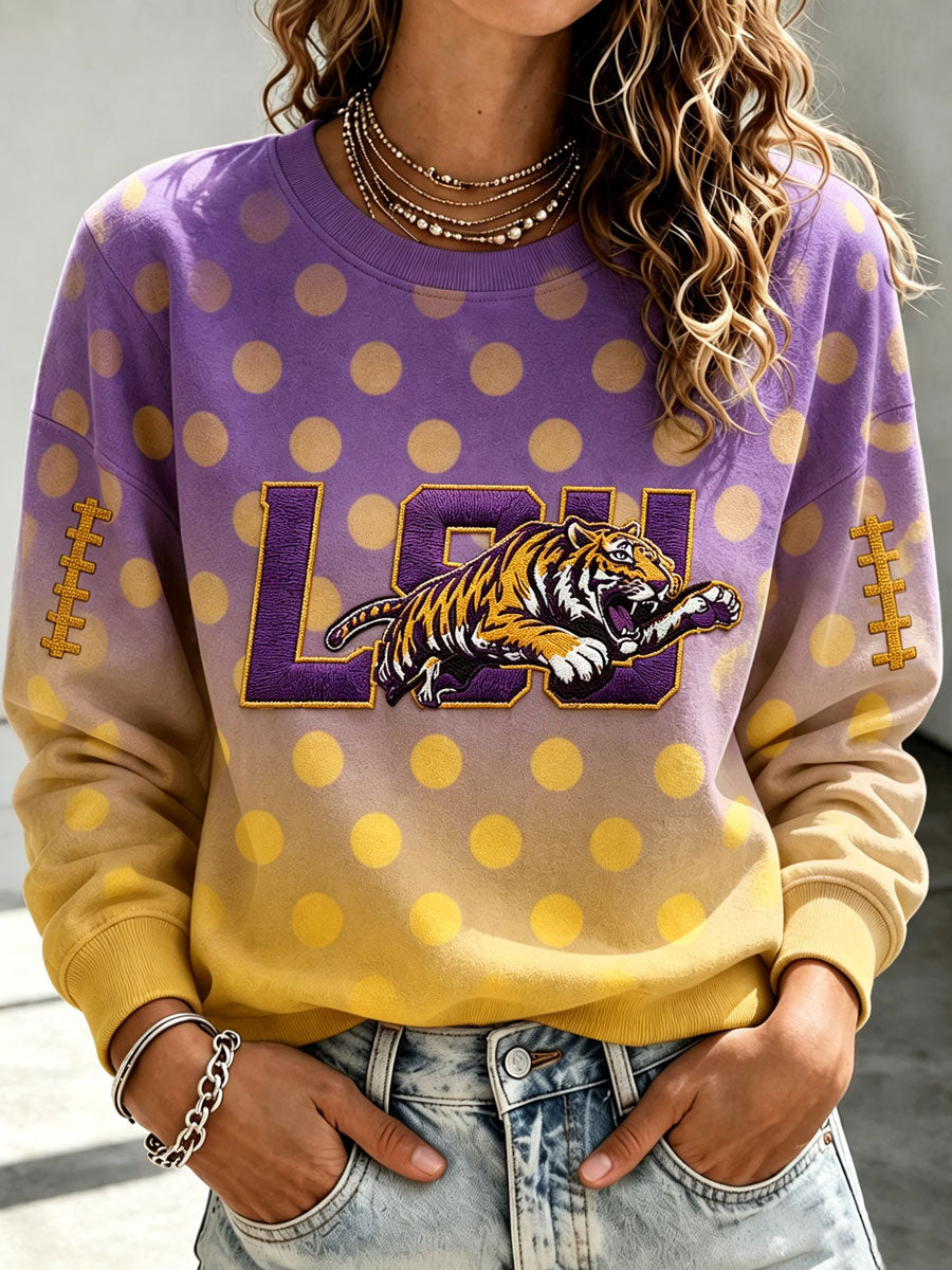 Women'S Retro Rugby Round Neck Sports Shirt