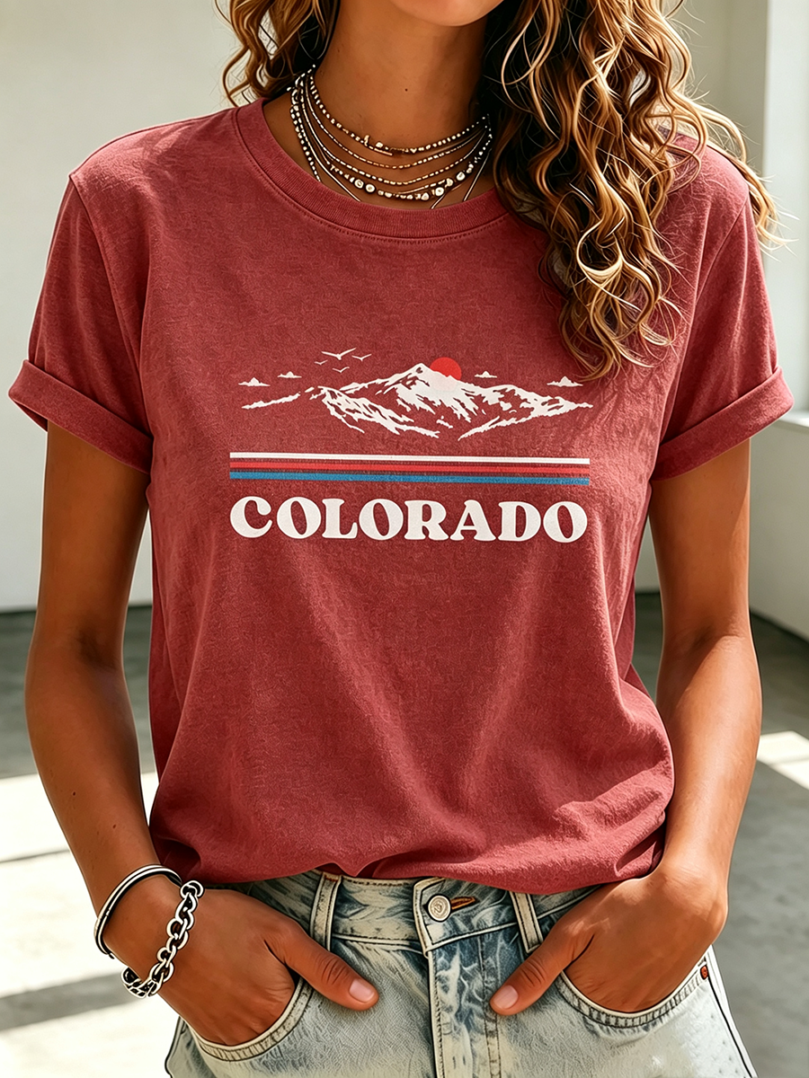 Women'S Colorado Strong Printed Casual T-Shirt