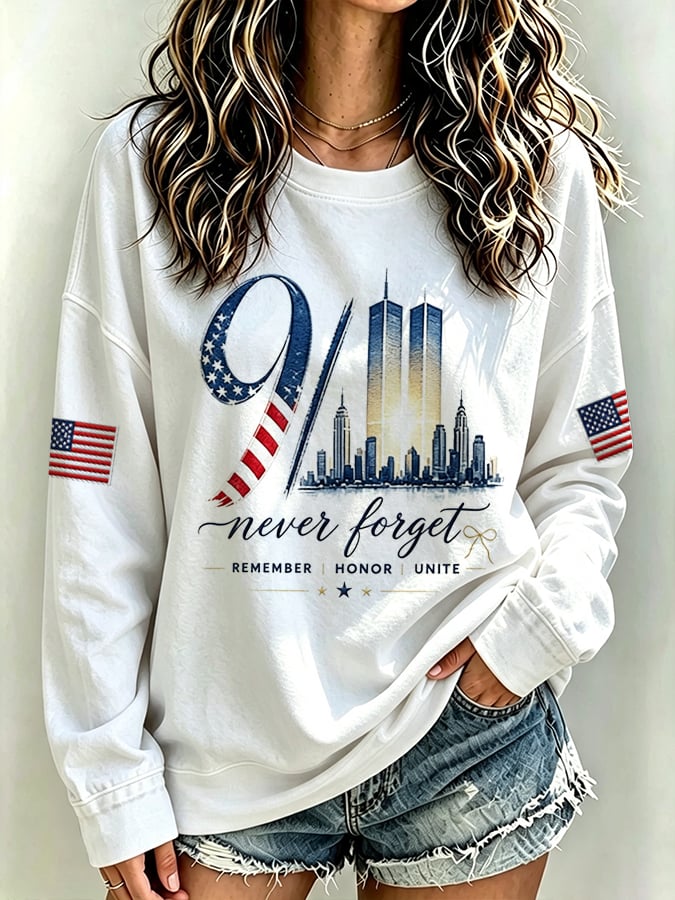 Women's Never Forget September 11 Print Top