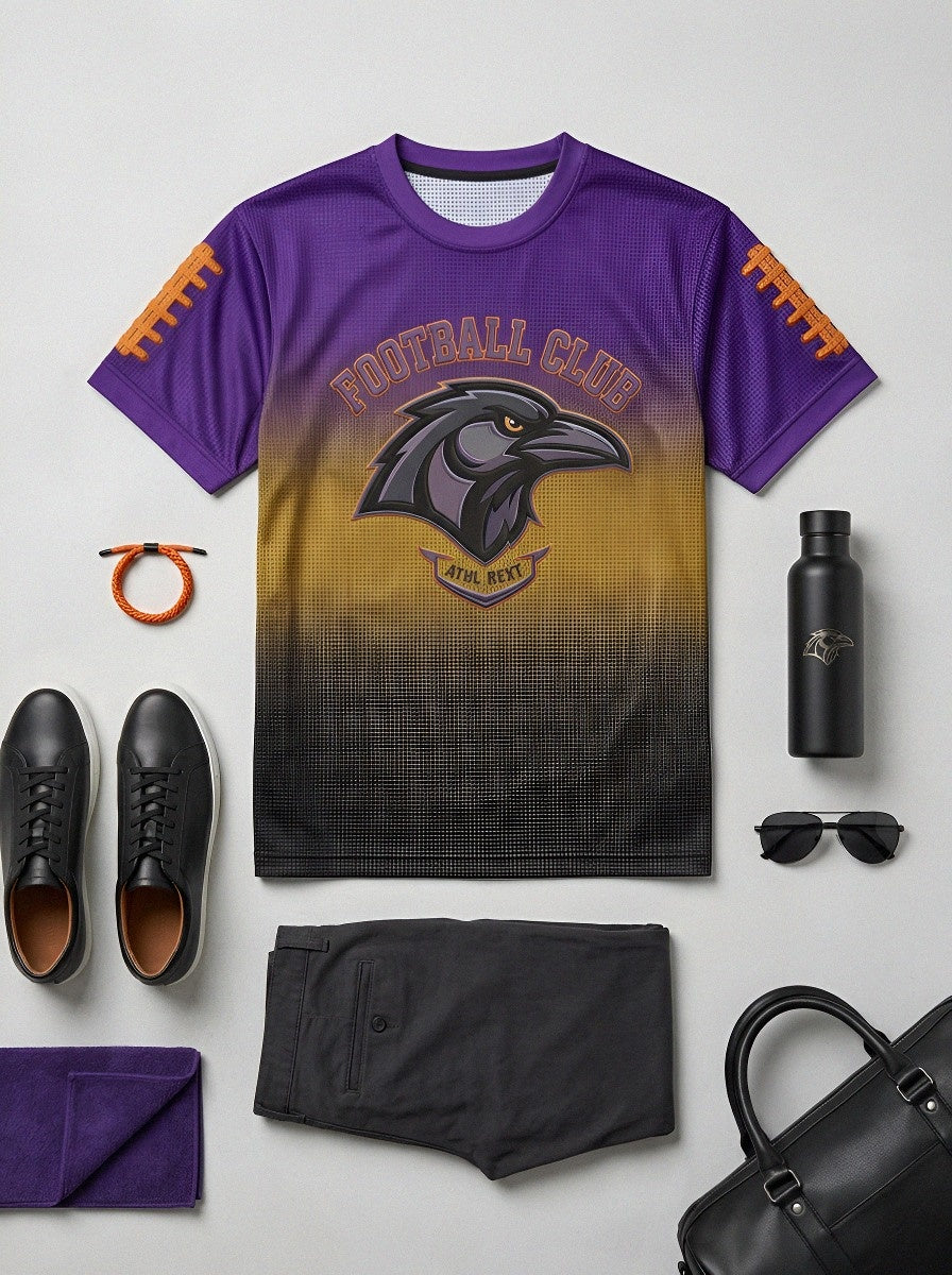 Men's Baltimore Ravens Football Club Raven Head Printed T-shirt