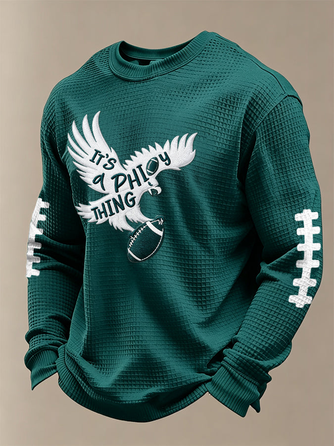 Men's Football print waffle T-shirt