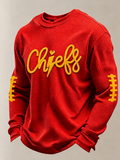 Men'S Football Printed Waffle T-Shirt