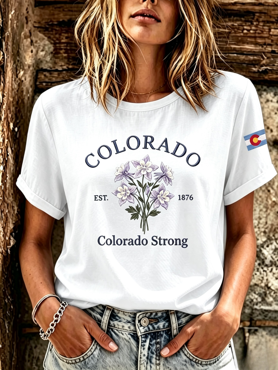 Women's Casual Colorado Strong T-shirt