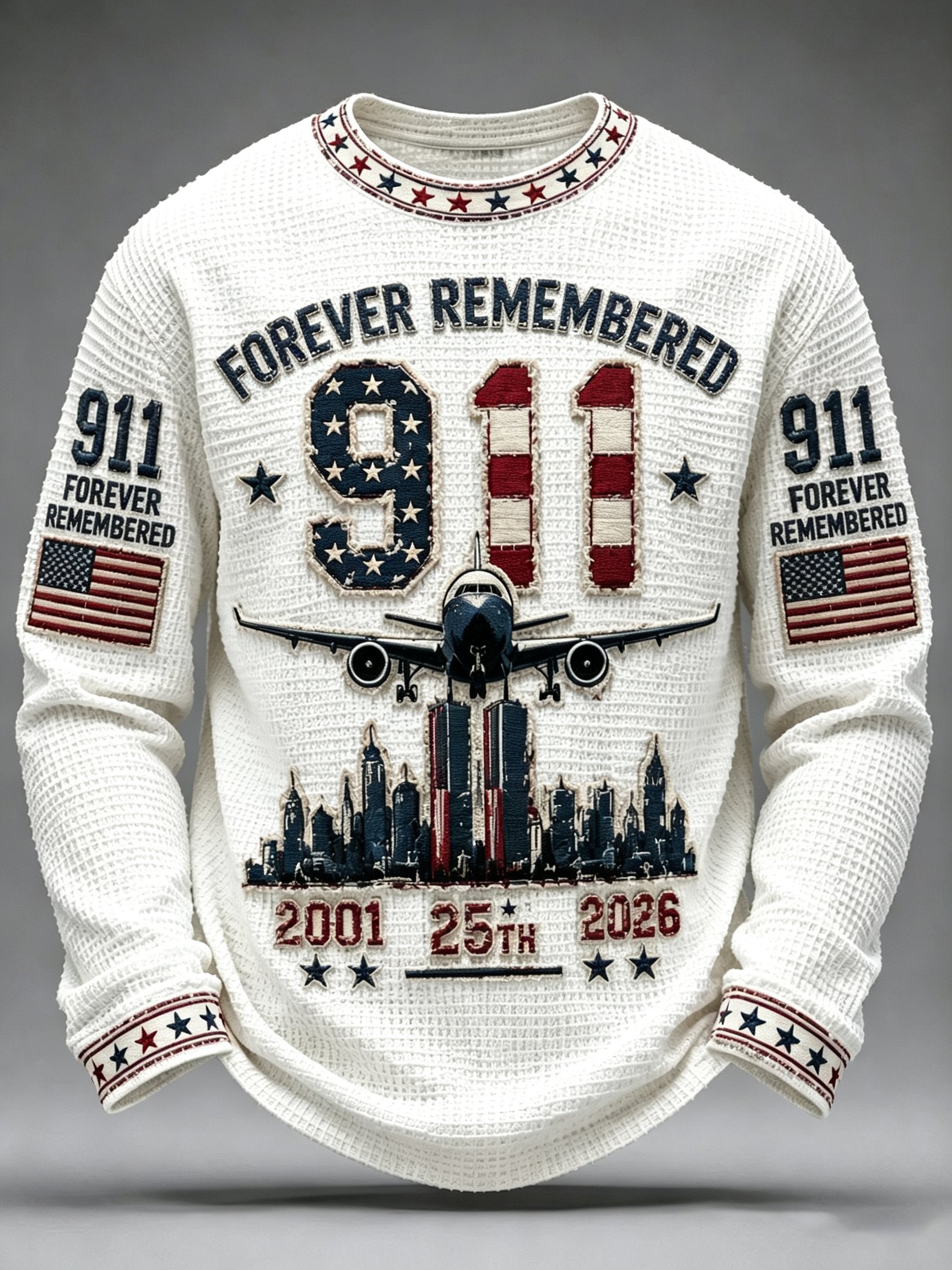 Men's 9/11 Anniversary Casual Printed T-shirt