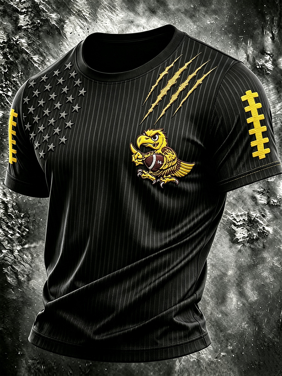 Men's Football Printed Short Sleeve T-shirt