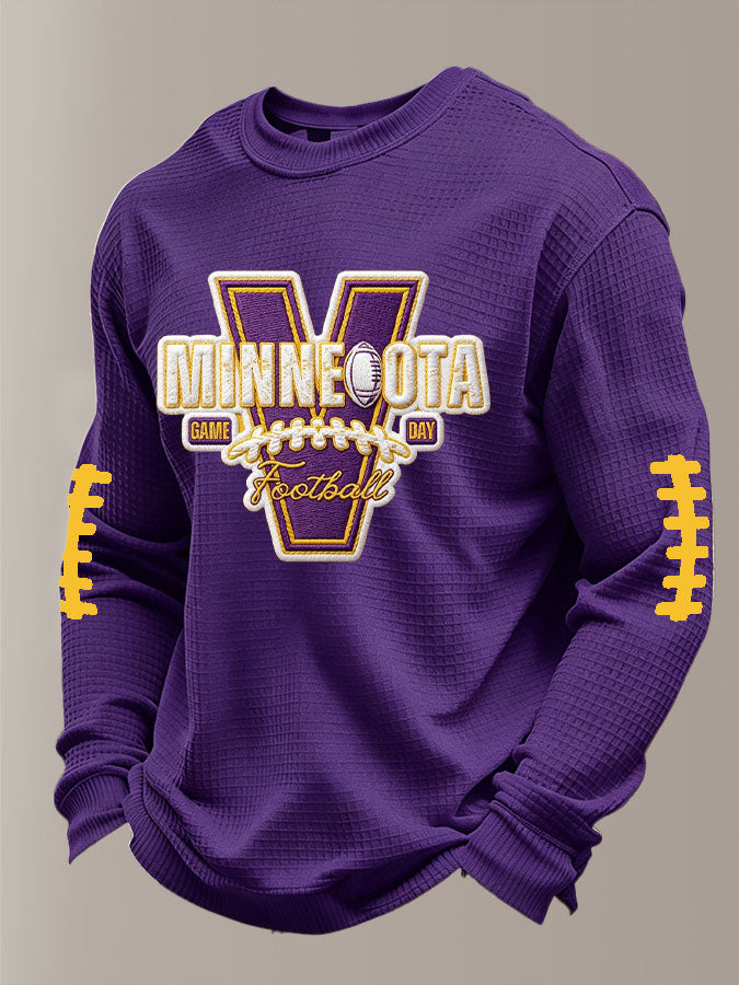 Men'S Football  Printed Waffle T-Shirt