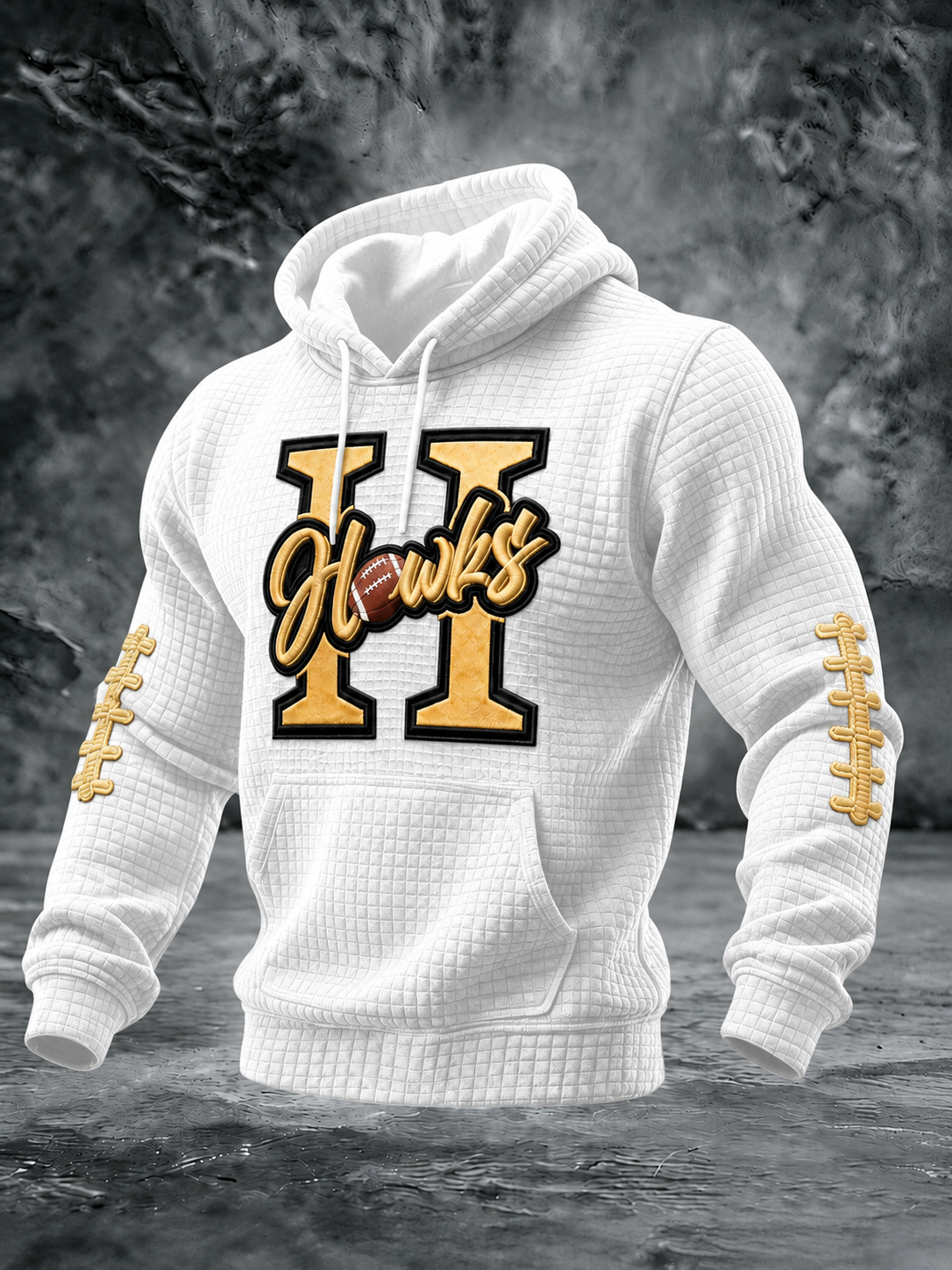 Men'S Football Fans Printed Hooded Sweatshirt