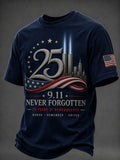 Men's 9.11 Never Forget Print Casual T-shirt