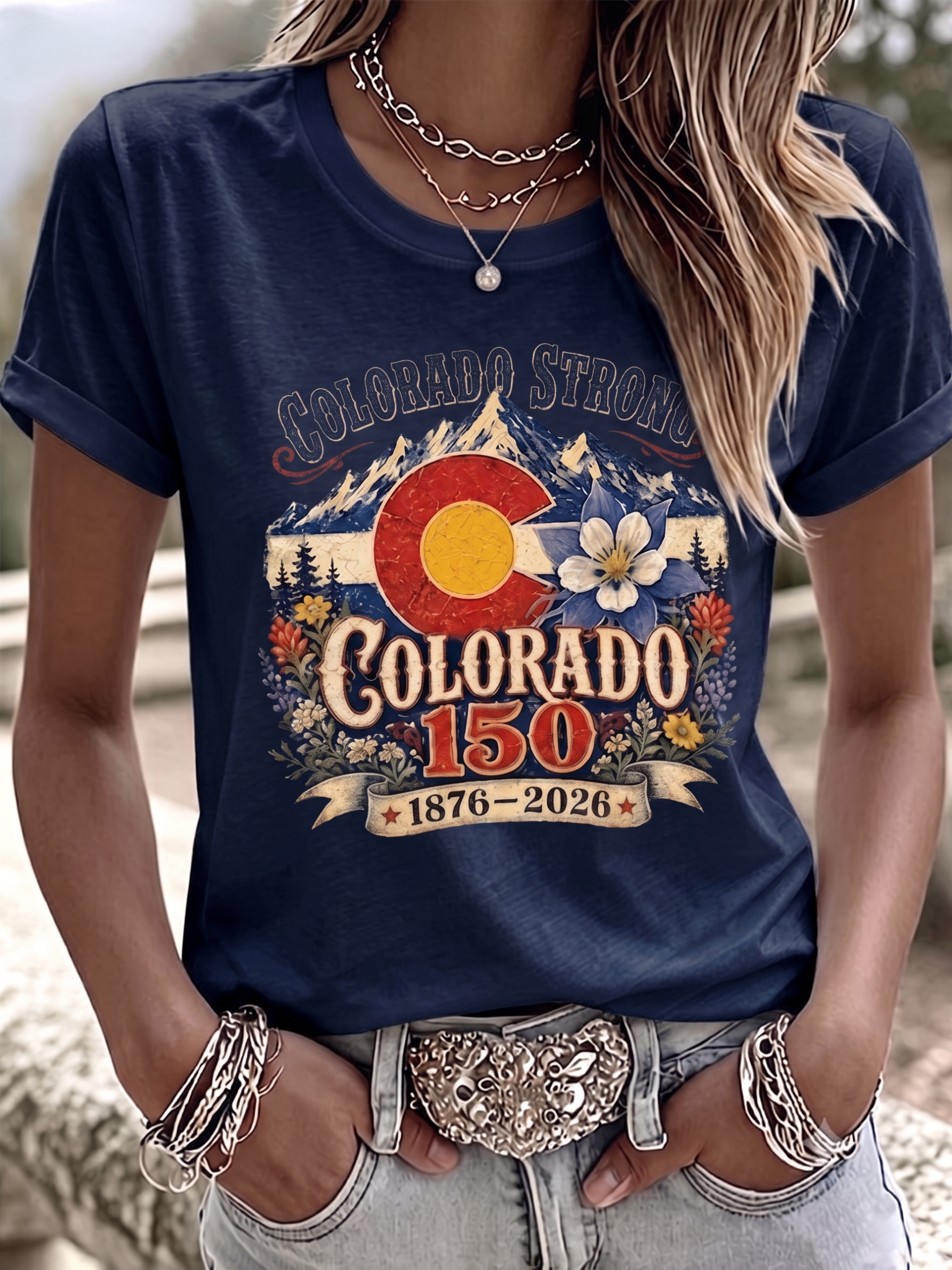 Women's Casual Colorado Strong T-shirt