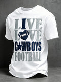 Men's Football Game Print Casual Tee