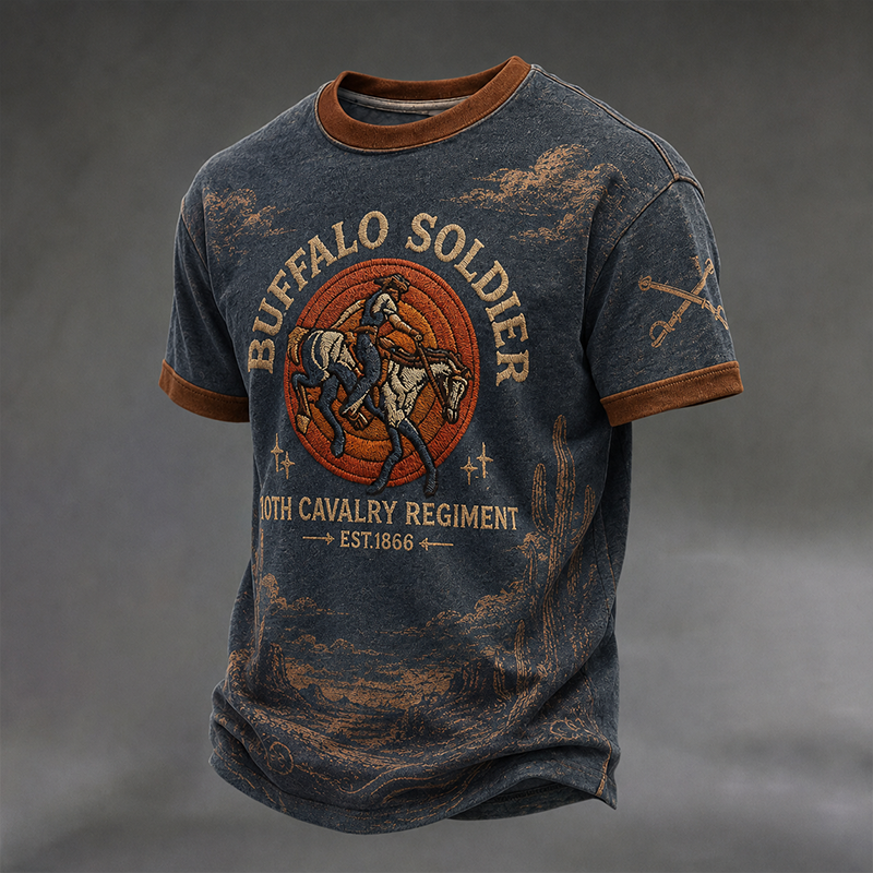 Men's Buffalo Soldier Summer Crew Neck T-Shirt