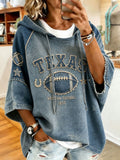 Women's Football Printed Casual Hoodie