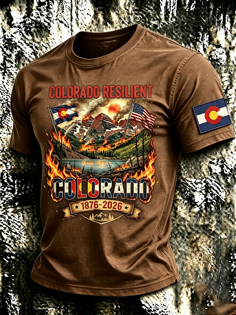 Men'S Forest Fire Print T-Shirt