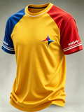 Men's Football printed short sleeved T-shirt