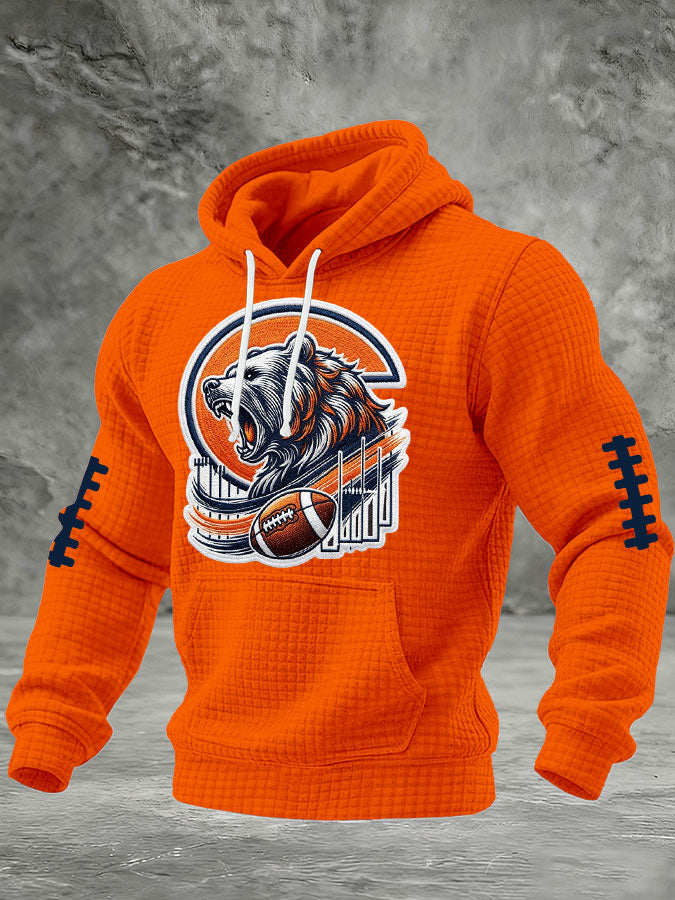 Men'S Football Printed Casual Hoodie