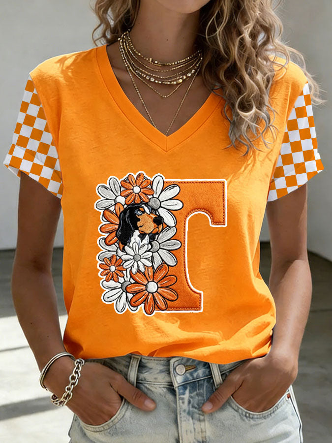 Women'S Football Print Short-Sleeve T-Shirt