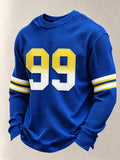 Men'S Football Printed Waffle Sweatshirt