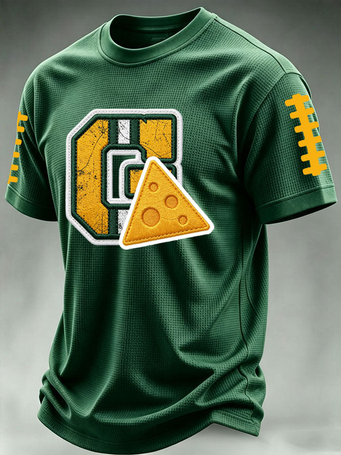 Men'S Football Print Waffle T-Shirt