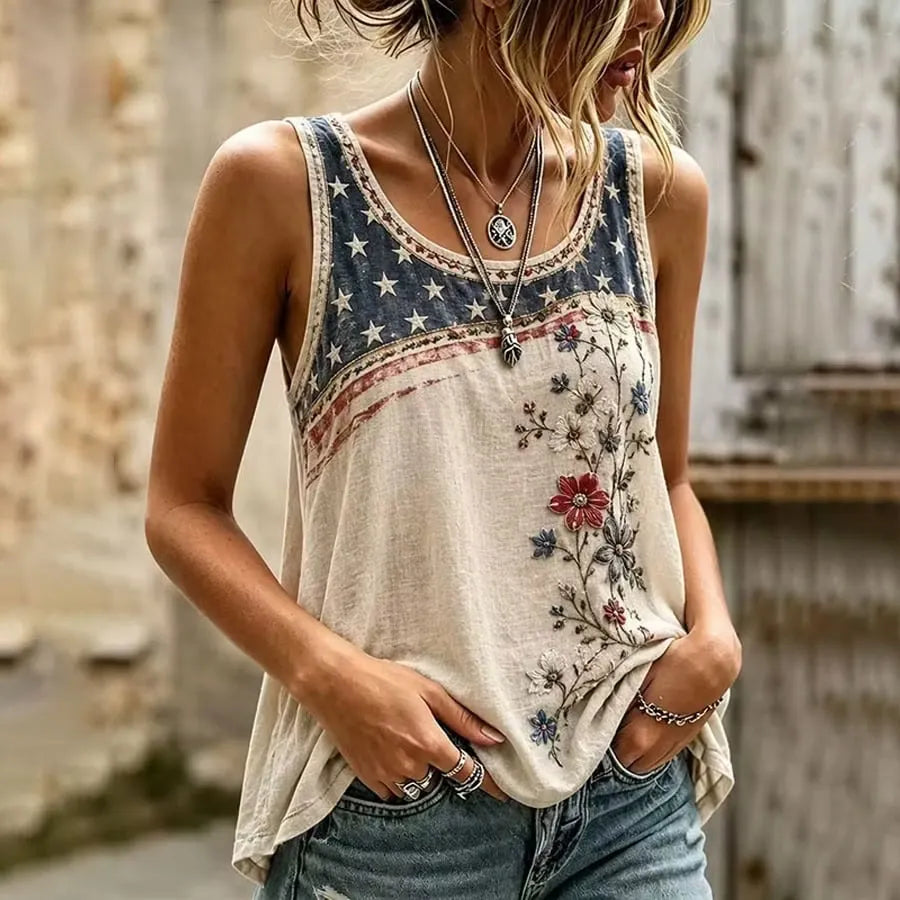 Women's 250th Anniversary Print Vest