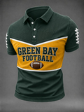 Men'S Football Printed Polo Shirt