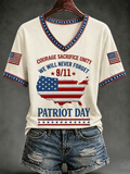 Women's  Retro  9.11 Never Forget Print T-shirt