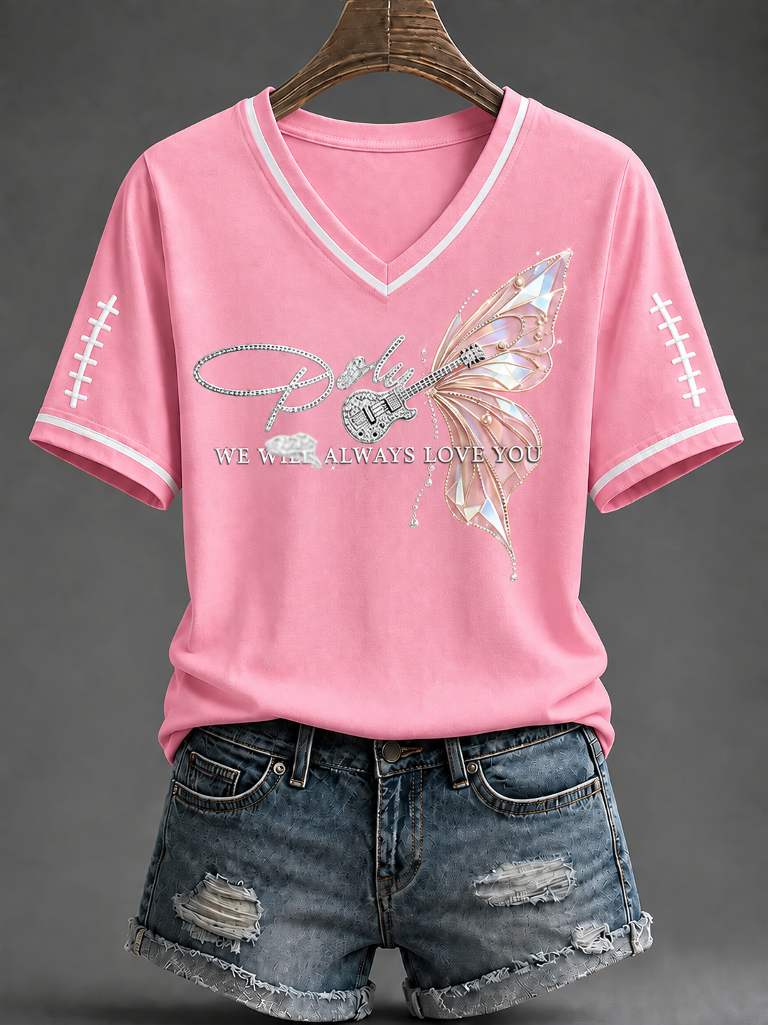 Women's Football Commemorative Printed T-Shirt