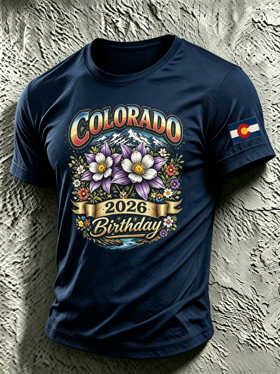 Men's Colorado Strong Print Short Sleeve T-Shirt