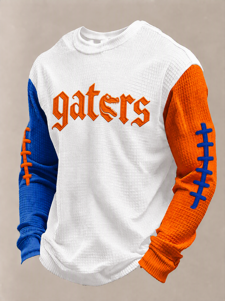 Men's Rugby Pattern Waffle T-shirt