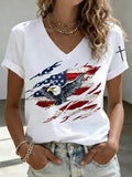 Women's USA 250th Anniversary Print Casual T-shirt