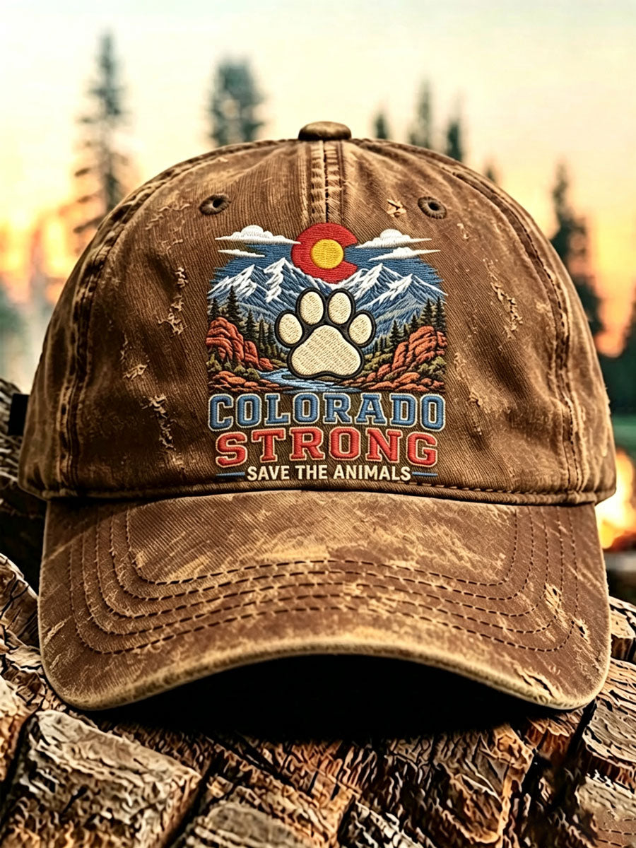 Retro Colorado Environmental Protection Print Baseball Cap