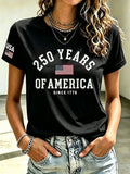 Women's 250th Anniversary of the United States Printed T-shirt