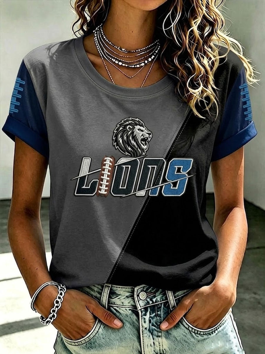 Women'S Fan Printed Round Neck T-Shirt