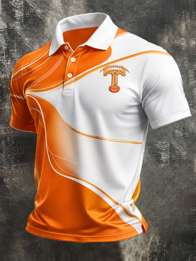Men's Football Team Fans Football Print Casual Polo