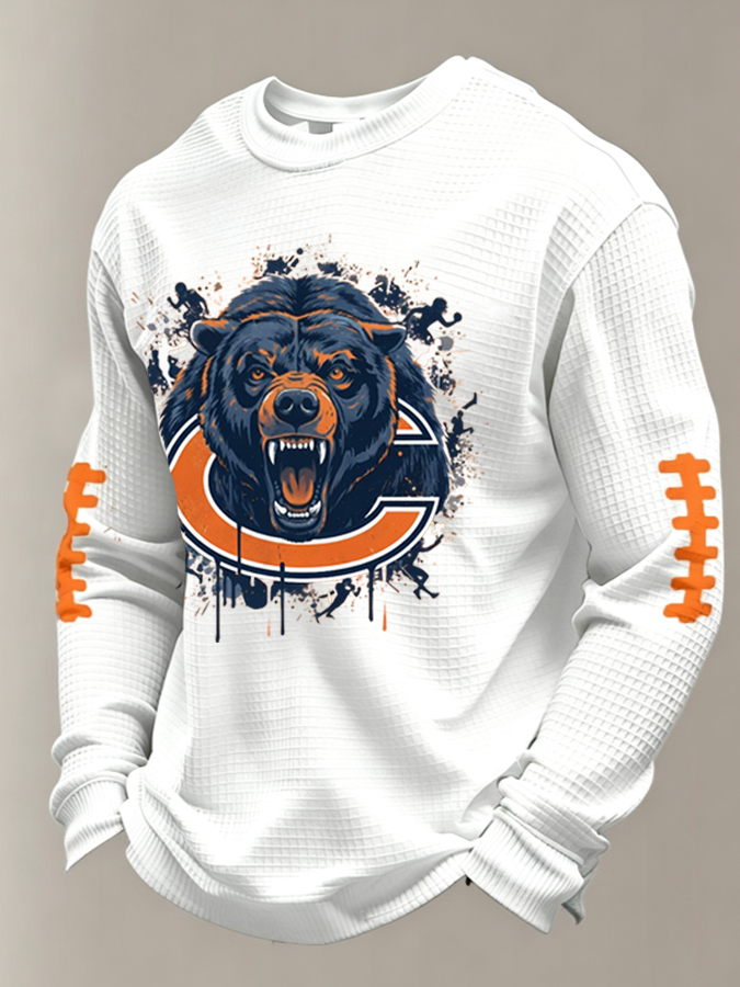 Men'S Football Printed Waffle T-Shirt