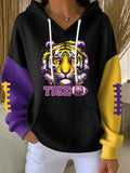 Women'S Football Printed Hooded Sweatshirt