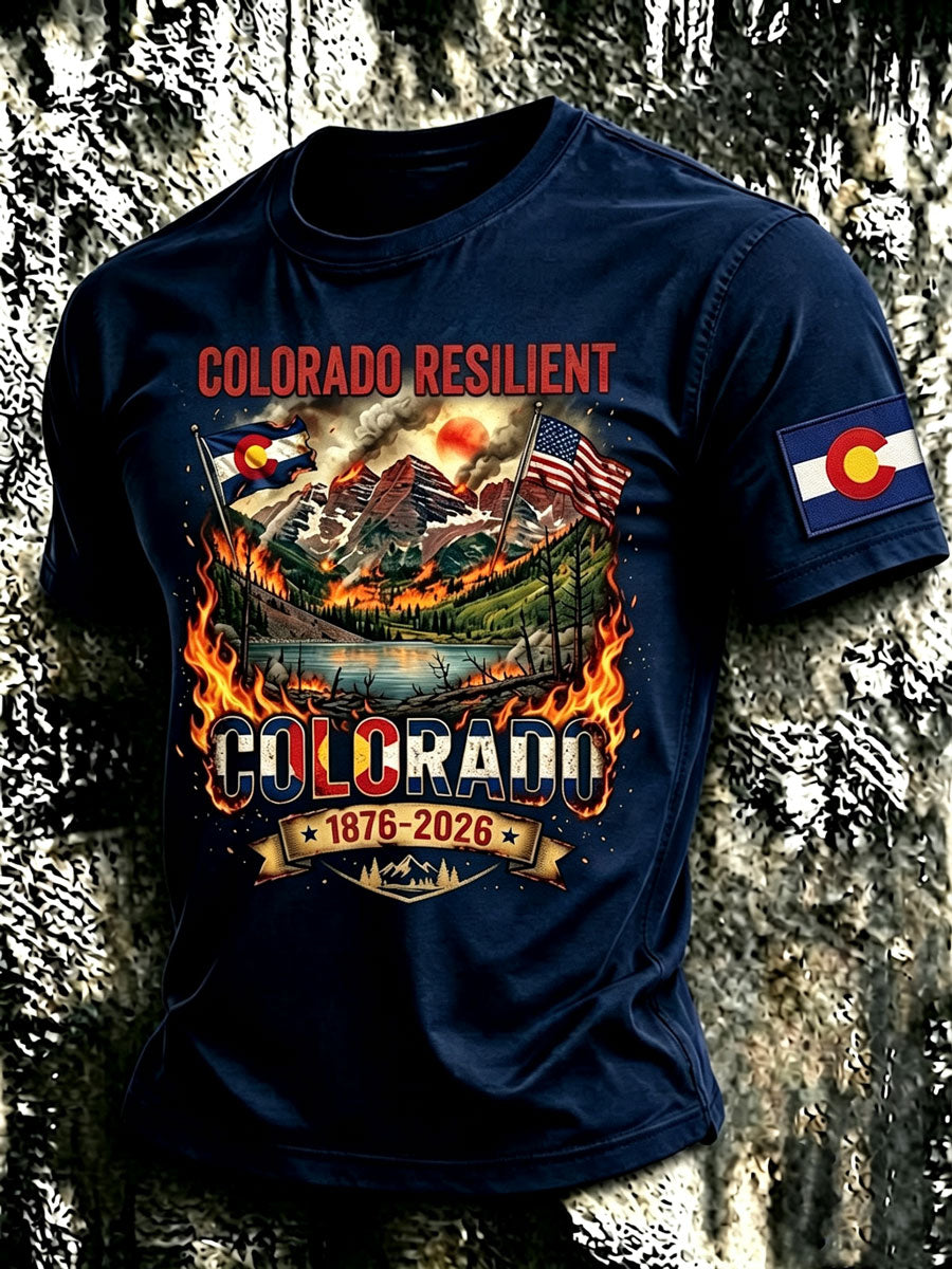 Men'S Forest Fire Print T-Shirt
