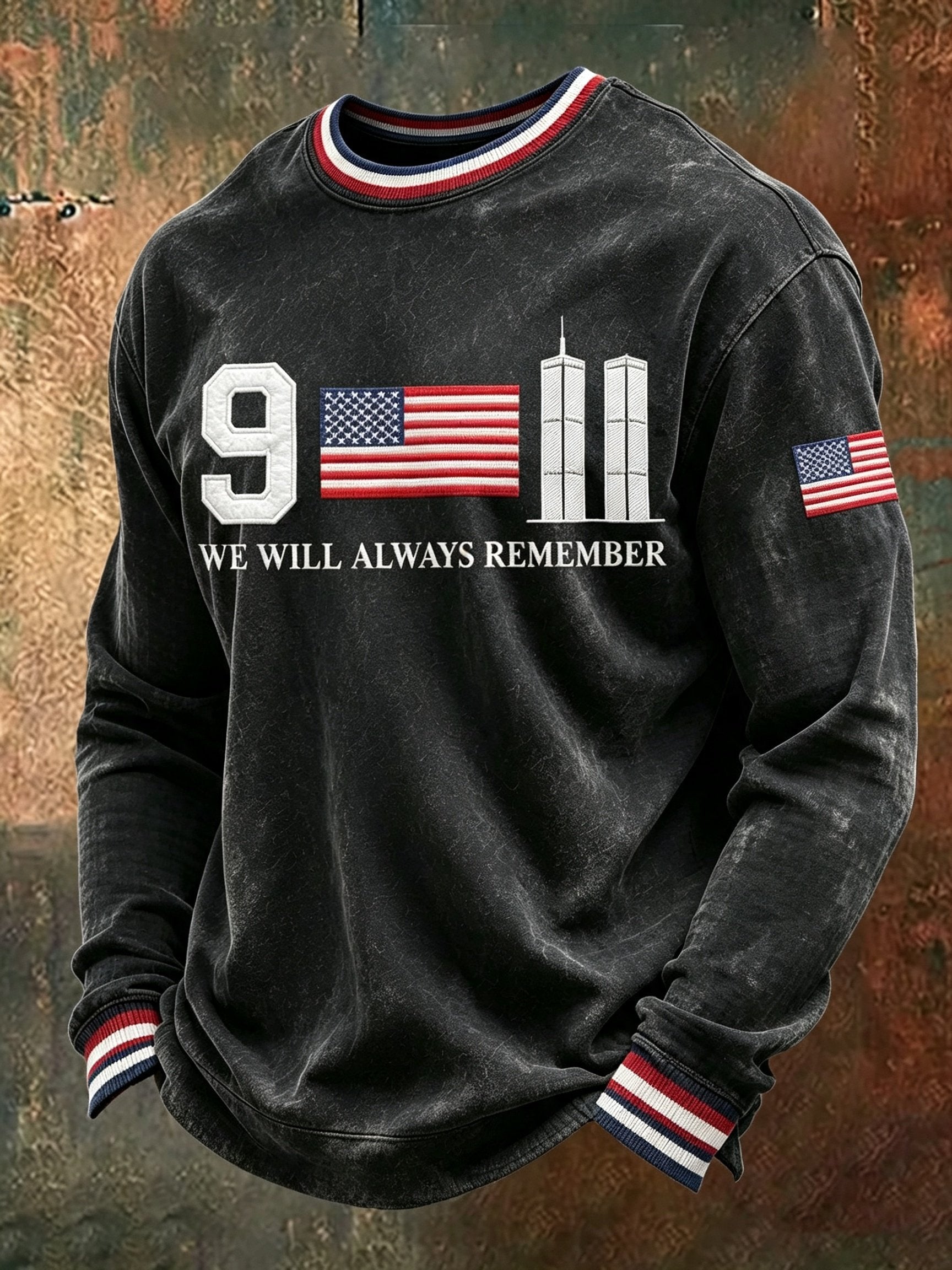 Men's 9/11 Memorial Graphic Crewneck Sweatshirt