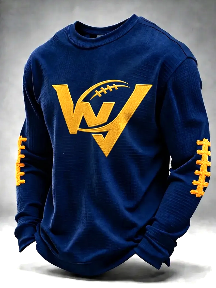 Men'S Football Printed Waffle T-Shirt