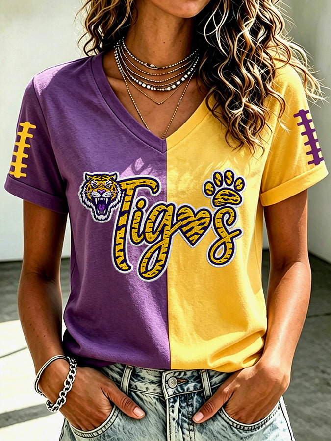 Women'S Football Print Short-Sleeve T-Shirt