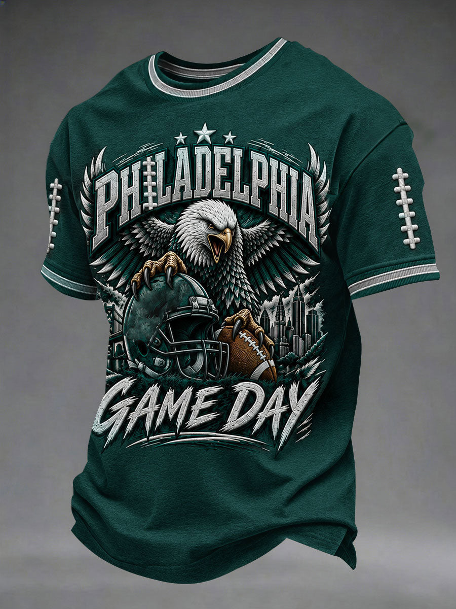 Men's Football Printed Short-Sleeve T-Shirt