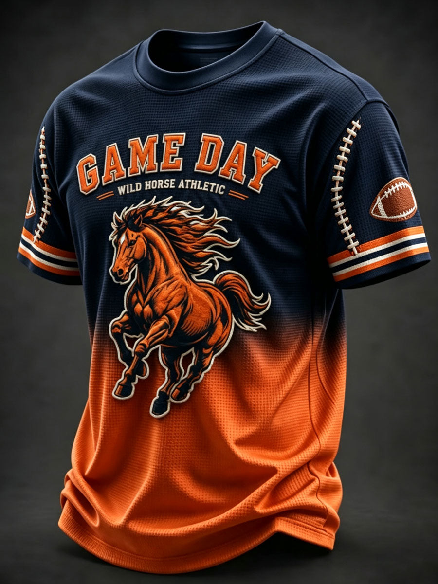 Men'S Football Fan Waffle T-Shirt
