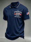 Men's 250th Anniversary Printed Casual Polo Shirt