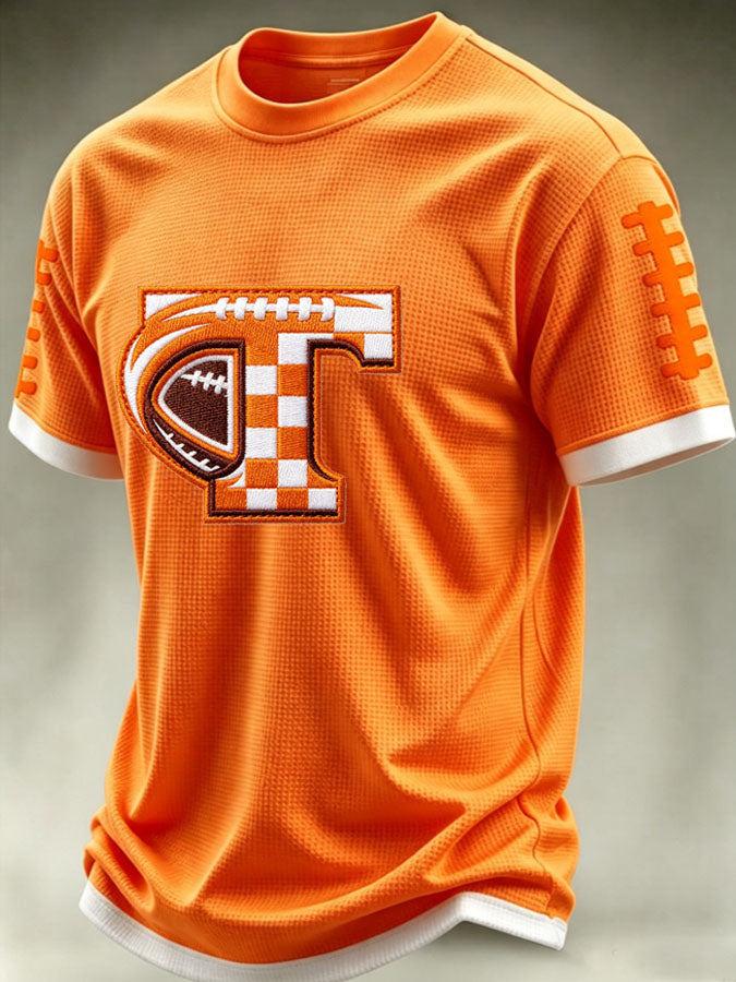 Men'S Football Print Waffle T-Shirt