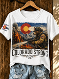 Women'S Colorado Strong Printed Casual Short-Sleeve T-Shirt