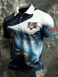 Men'S Independence Day Print Casual Polo Shirt