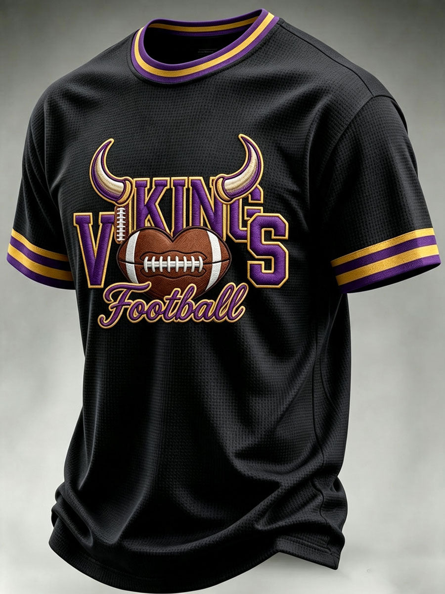 Men'S Football Print Waffle T-Shirt