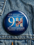 9/11 Memorial Printed Brooch