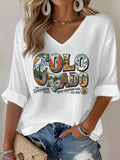 Women's casual Colorado waffle T-shirt
