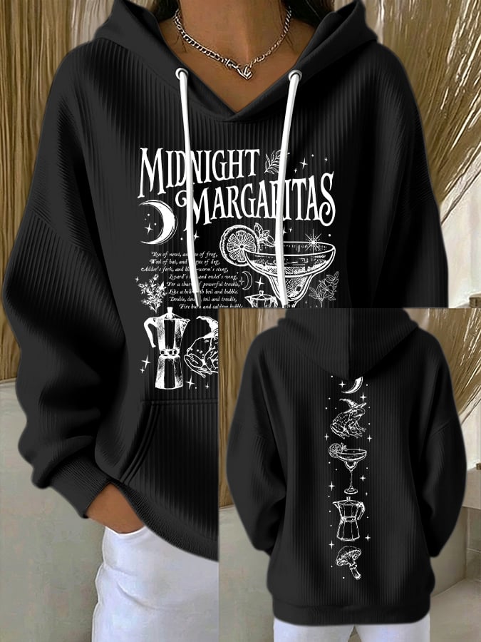 Women's Midnight Margaritas Print Casual Sweatshirt