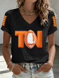 Women'S Football Print Short-Sleeve T-Shirt
